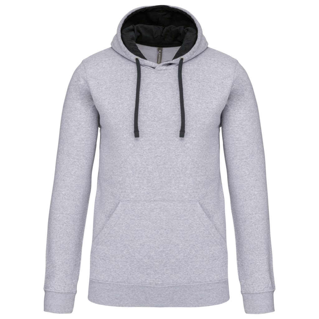 Sweat-shirt capuche contrastée homme