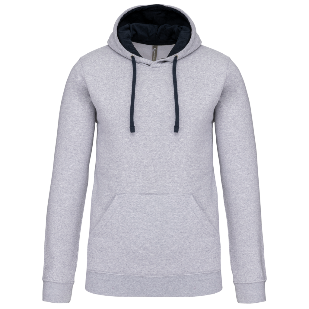 Sweat-shirt capuche contrastée homme