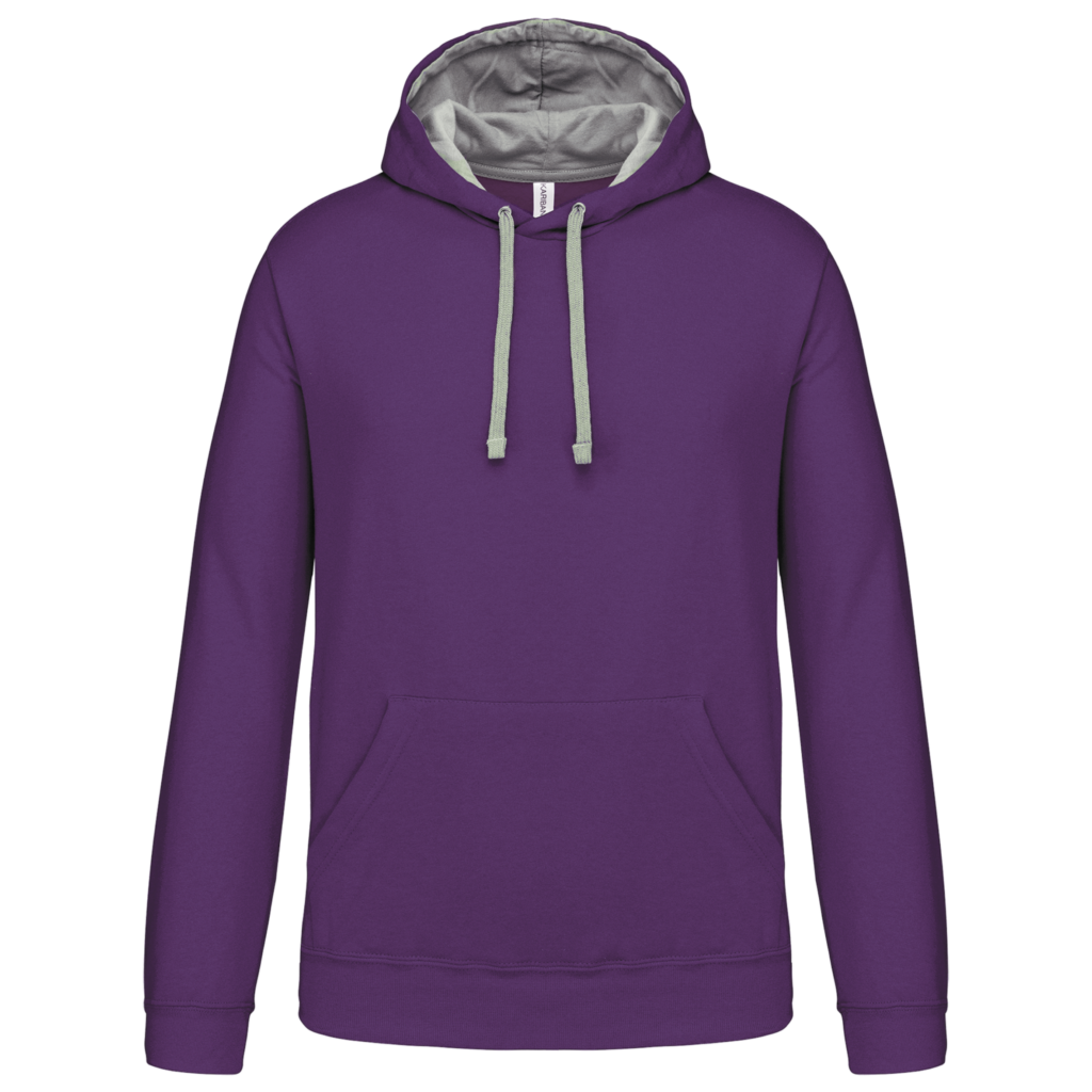 Sweat-shirt capuche contrastée homme