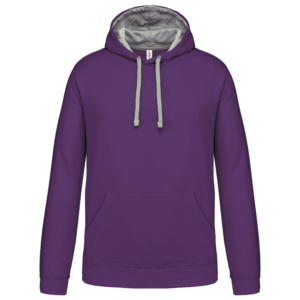 Sweat-shirt capuche contrastée homme