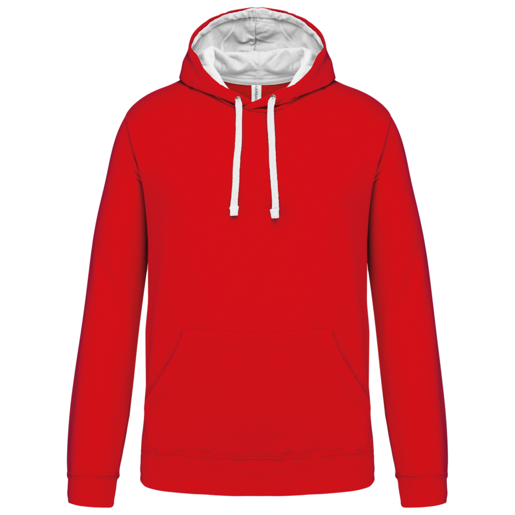 Sweat-shirt capuche contrastée homme