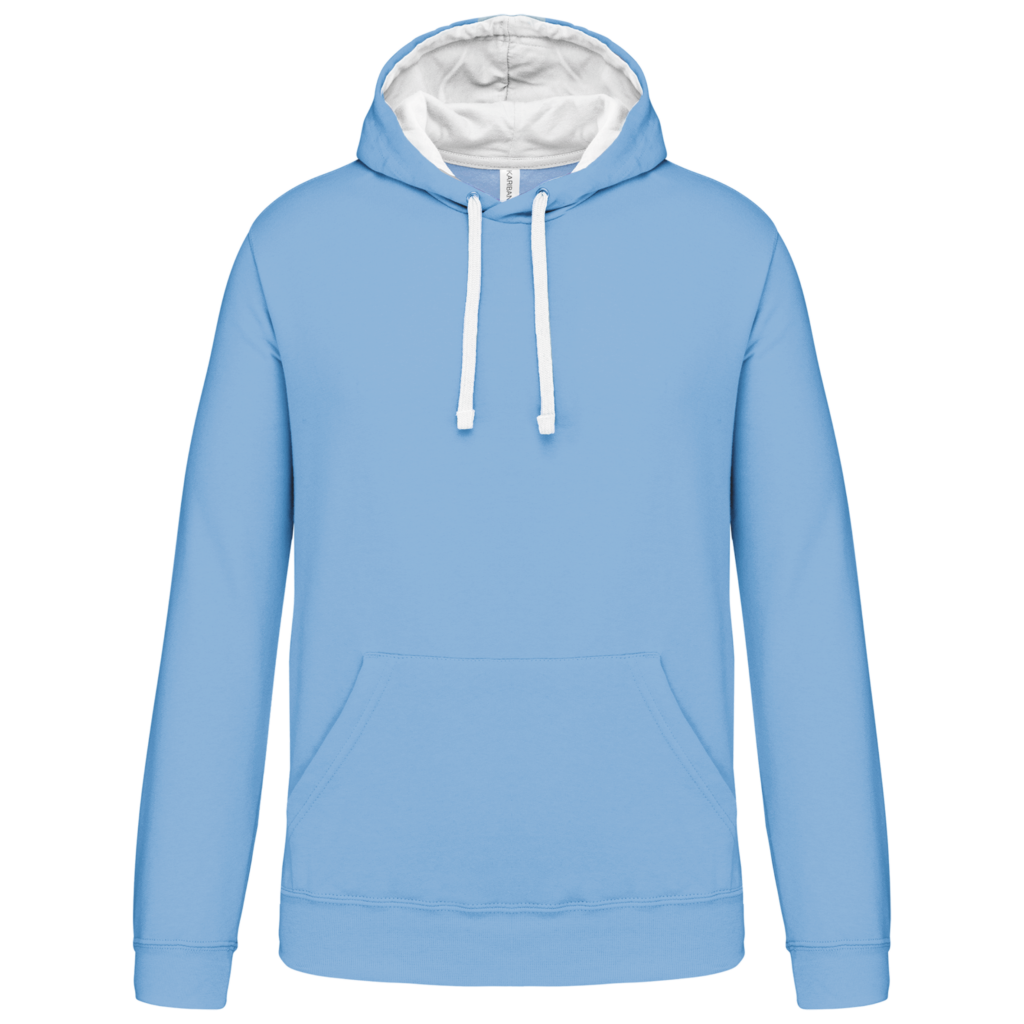 Sweat-shirt capuche contrastée homme