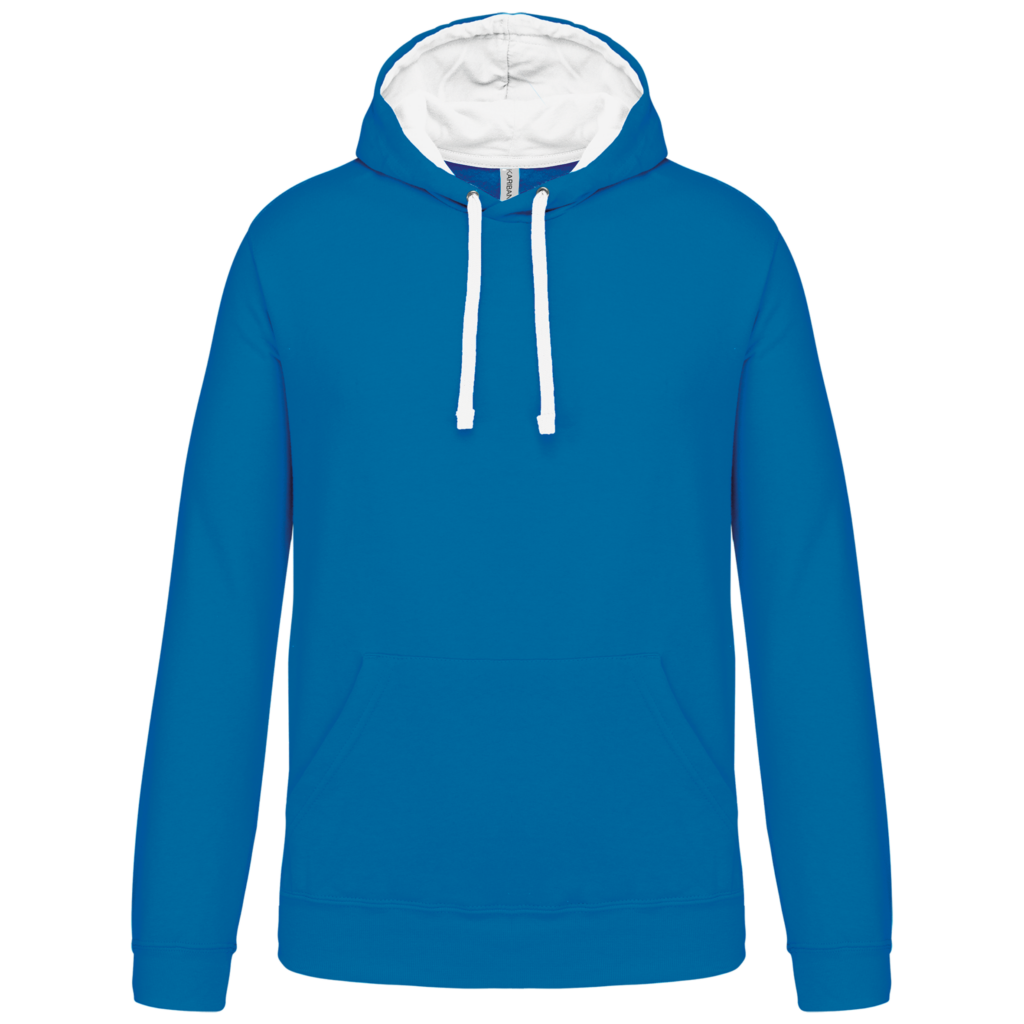 Sweat-shirt capuche contrastée homme