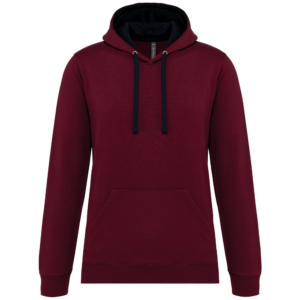 Sweat-shirt capuche contrastée homme