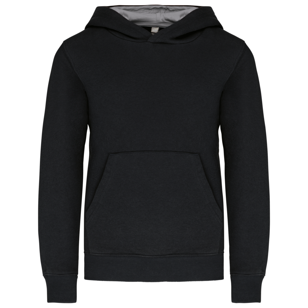 Sweat-shirt capuche contrastée enfant