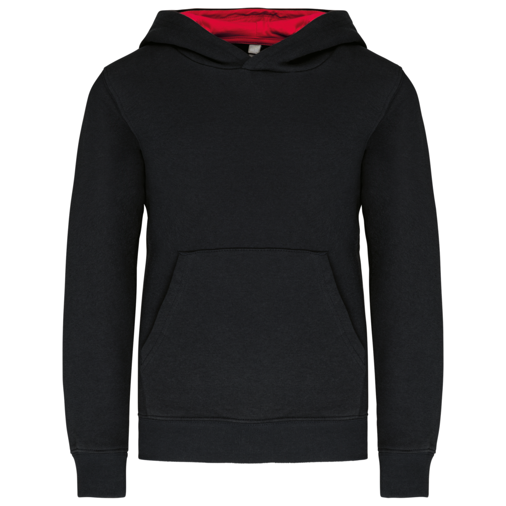 Sweat-shirt capuche contrastée enfant