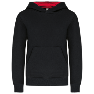 Sweat-shirt capuche contrastée enfant
