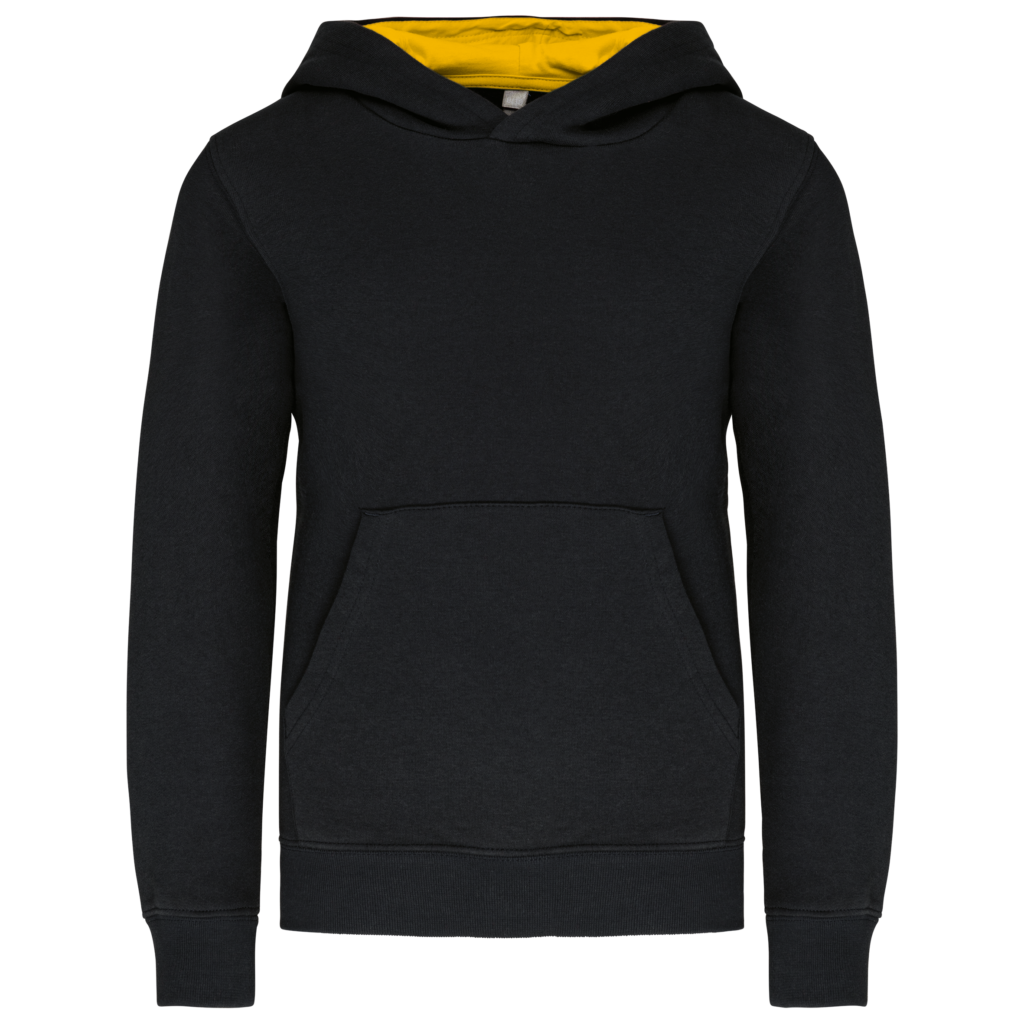 Sweat-shirt capuche contrastée enfant
