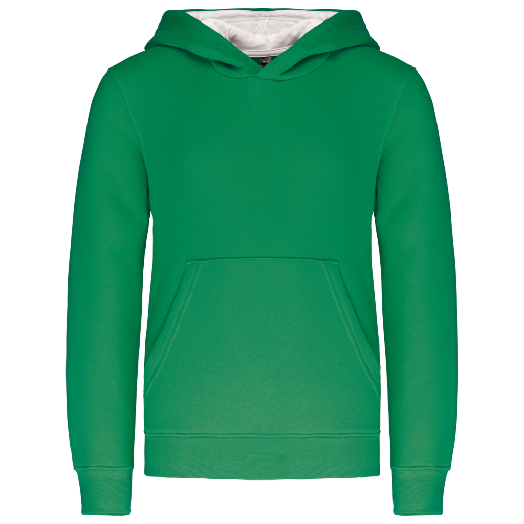 Sweat-shirt capuche contrastée enfant