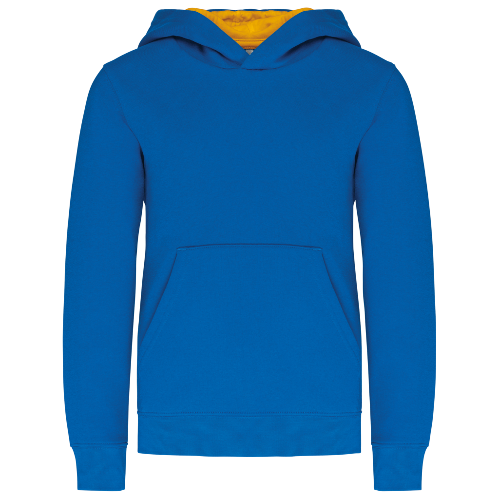 Sweat-shirt capuche contrastée enfant