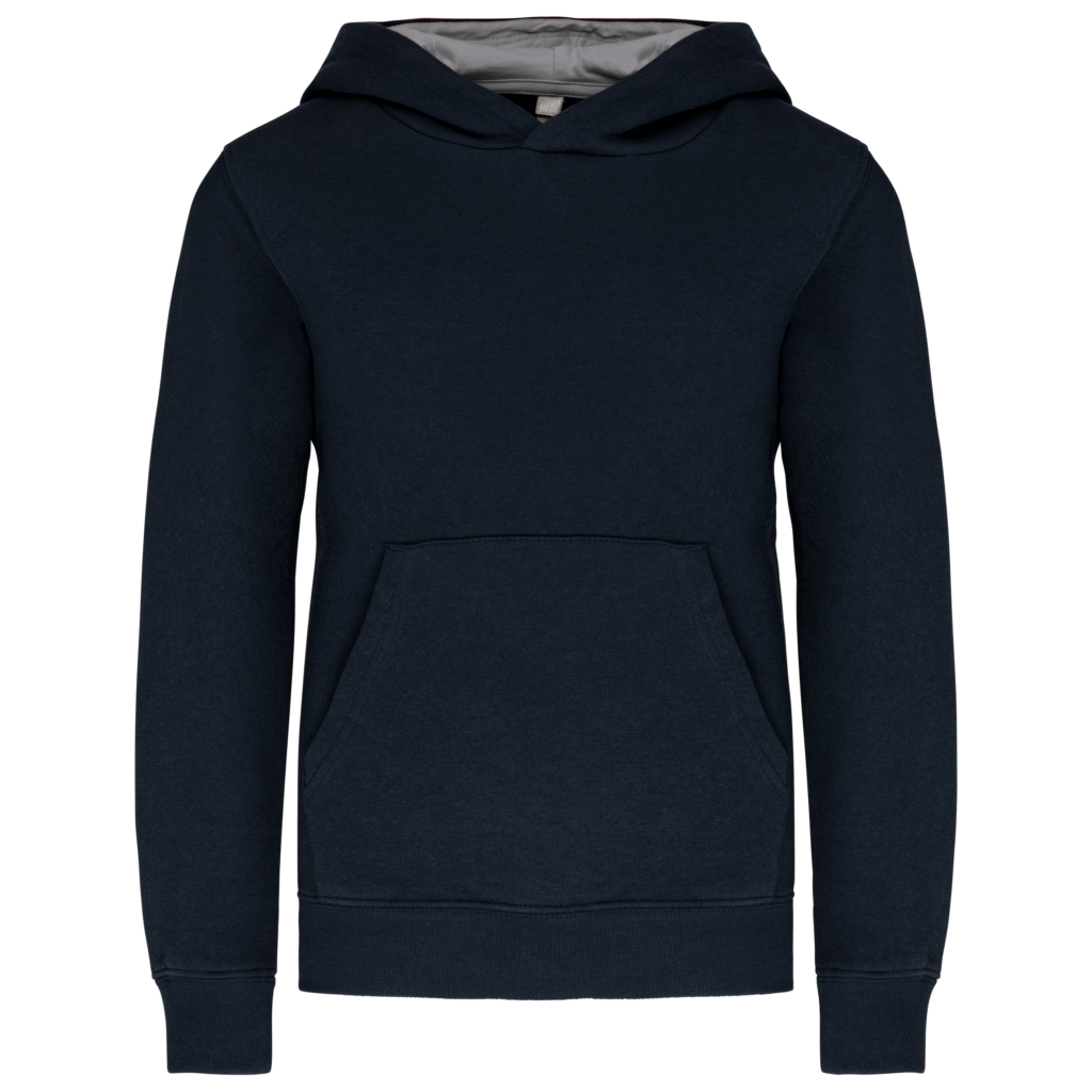 Sweat-shirt capuche contrastée enfant