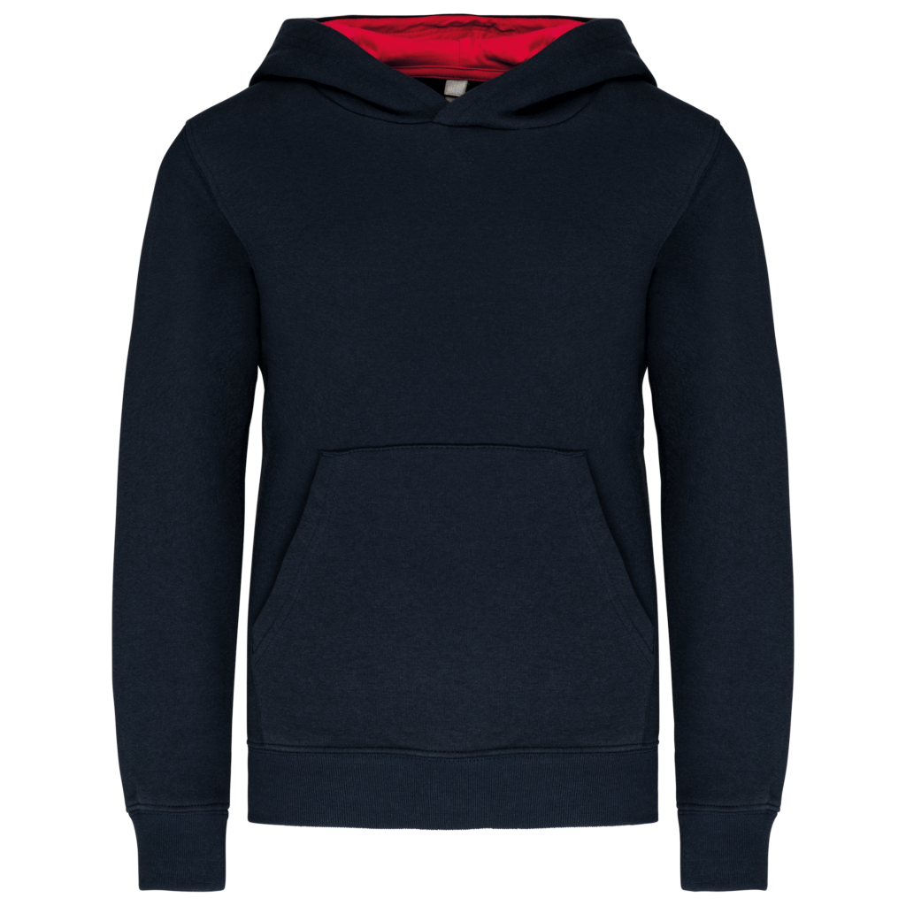 Sweat-shirt capuche contrastée enfant