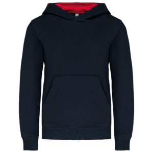 Sweat-shirt capuche contrastée enfant