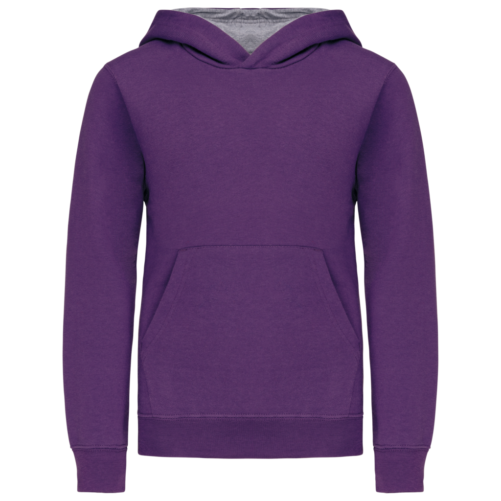 Sweat-shirt capuche contrastée enfant