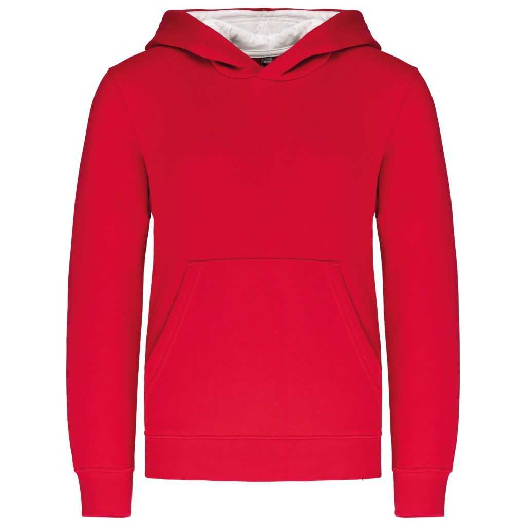 Sweat-shirt capuche contrastée enfant