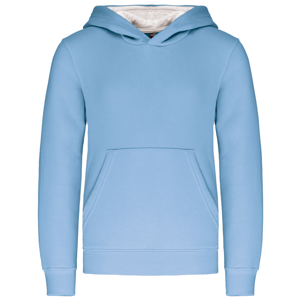 Sweat-shirt capuche contrastée enfant