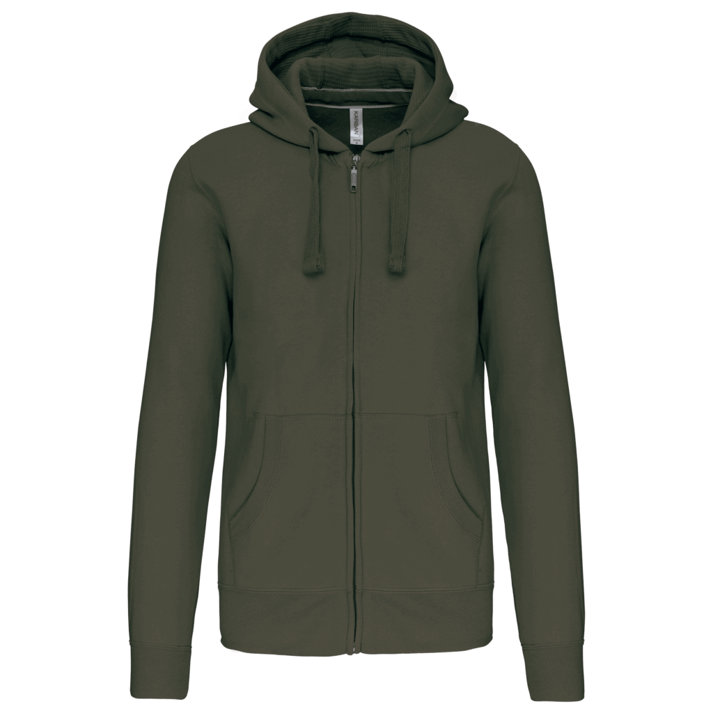 Sweat-shirt zippé capuche homme