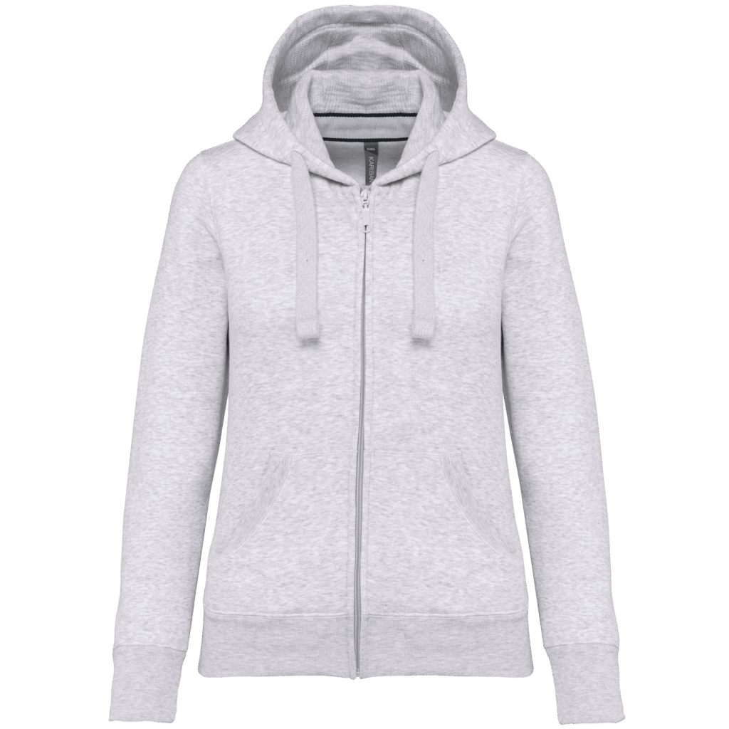 Sweat-shirt zippé capuche femme