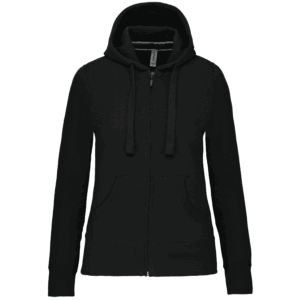 Sweat-shirt zippé capuche femme
