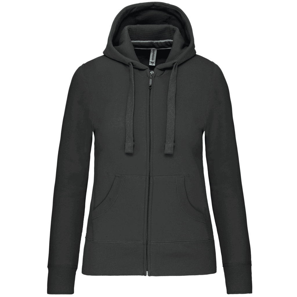 Sweat-shirt zippé capuche femme