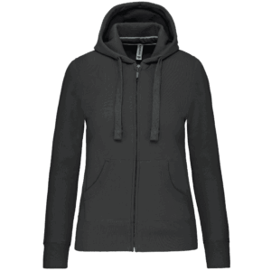 Sweat-shirt zippé capuche femme