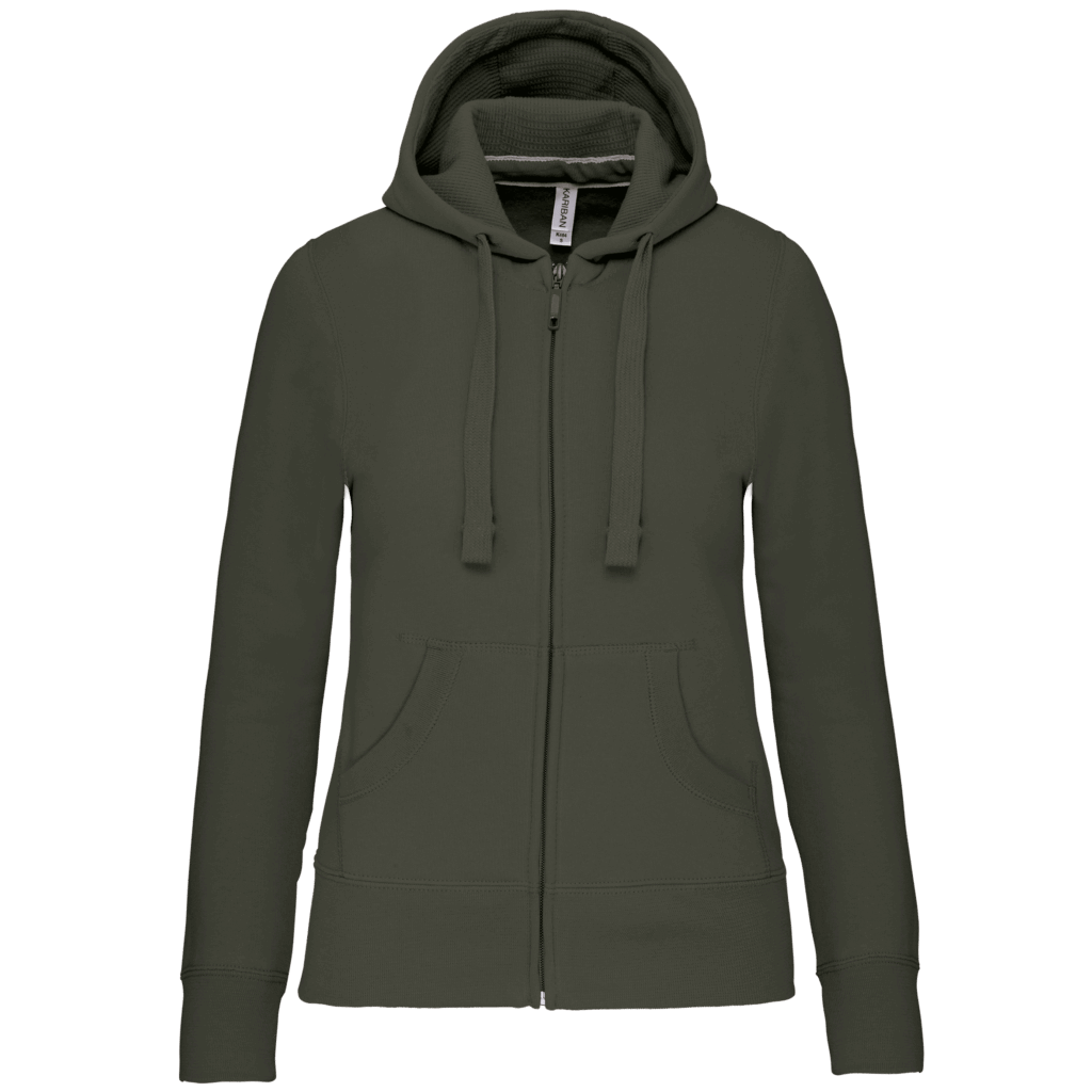 Sweat-shirt zippé capuche femme