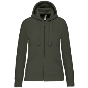 Sweat-shirt zippé capuche femme
