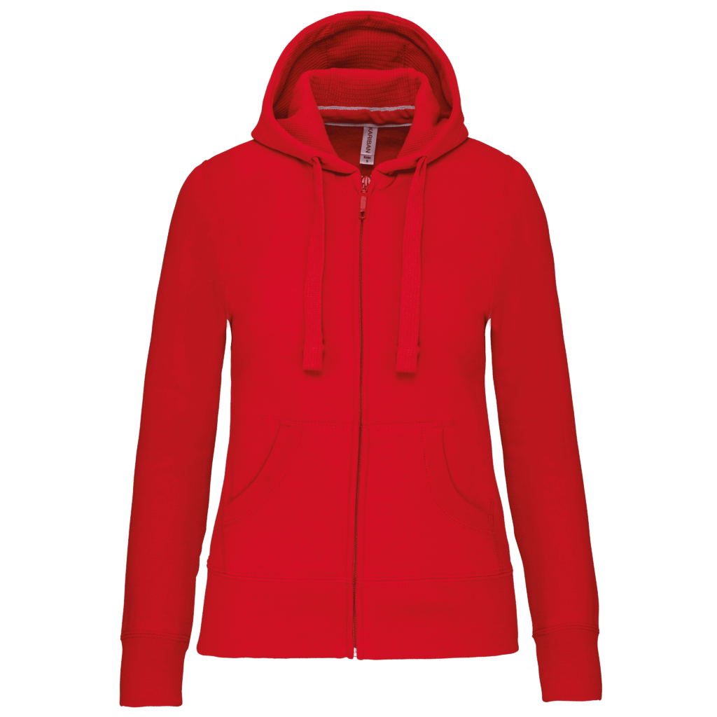 Sweat-shirt zippé capuche femme