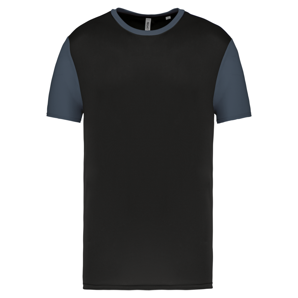 Maillot multisport manches courtes bicolore unisexe