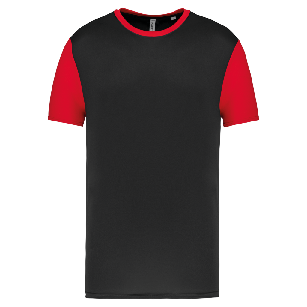 Maillot multisport manches courtes bicolore unisexe