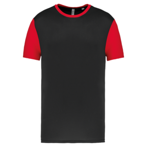 Maillot multisport manches courtes bicolore unisexe