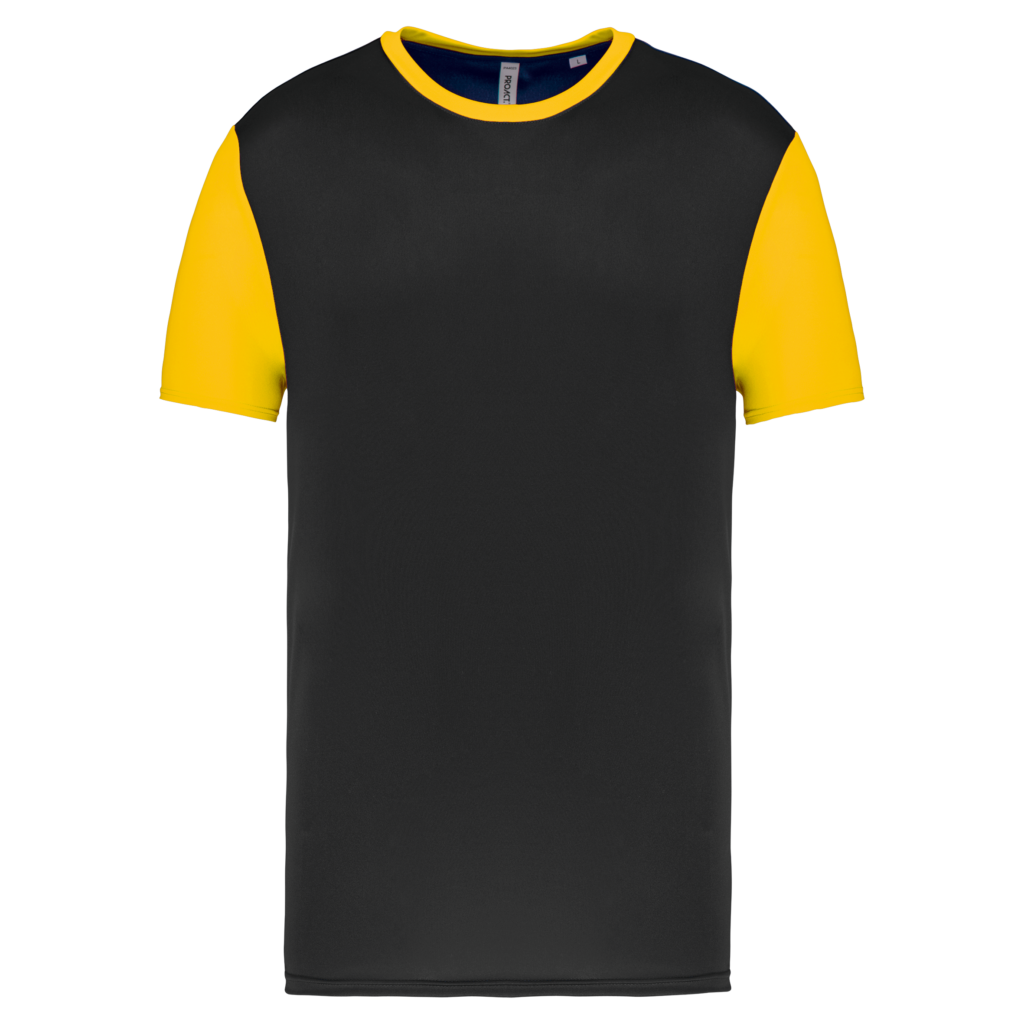 Maillot multisport manches courtes bicolore unisexe