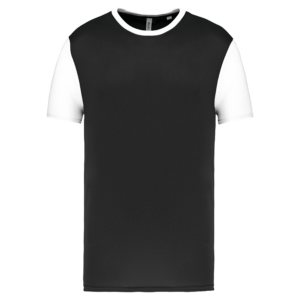Maillot multisport manches courtes bicolore unisexe