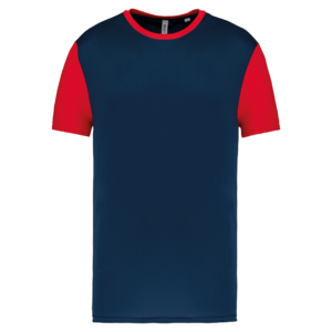Maillot multisport manches courtes bicolore unisexe