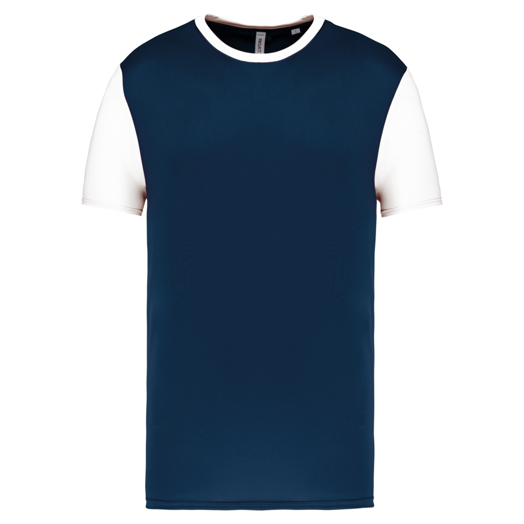 Maillot multisport manches courtes bicolore unisexe