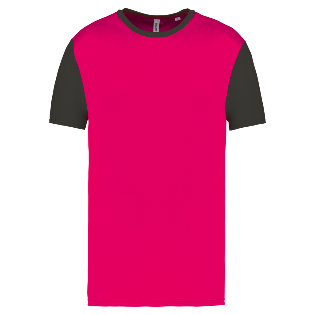 Maillot multisport manches courtes bicolore unisexe