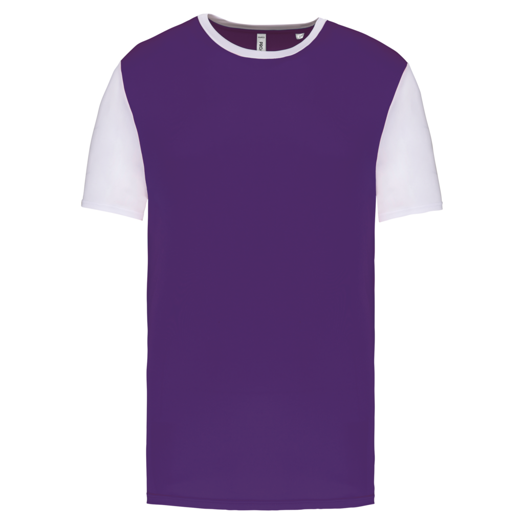 Maillot multisport manches courtes bicolore unisexe