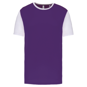 Maillot multisport manches courtes bicolore unisexe
