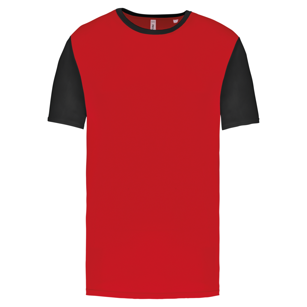 Maillot multisport manches courtes bicolore unisexe