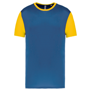 Maillot multisport manches courtes bicolore unisexe