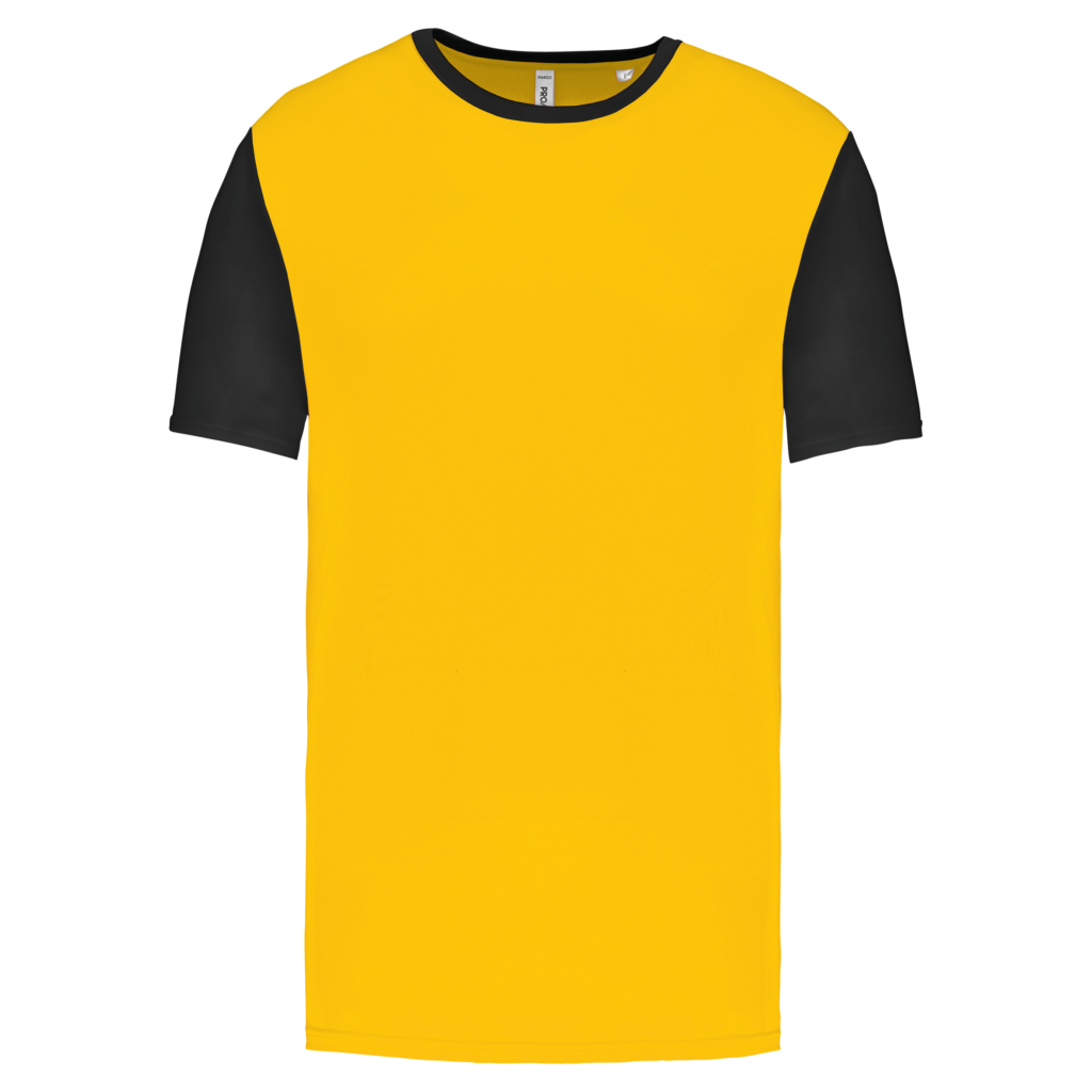 Maillot multisport manches courtes bicolore unisexe