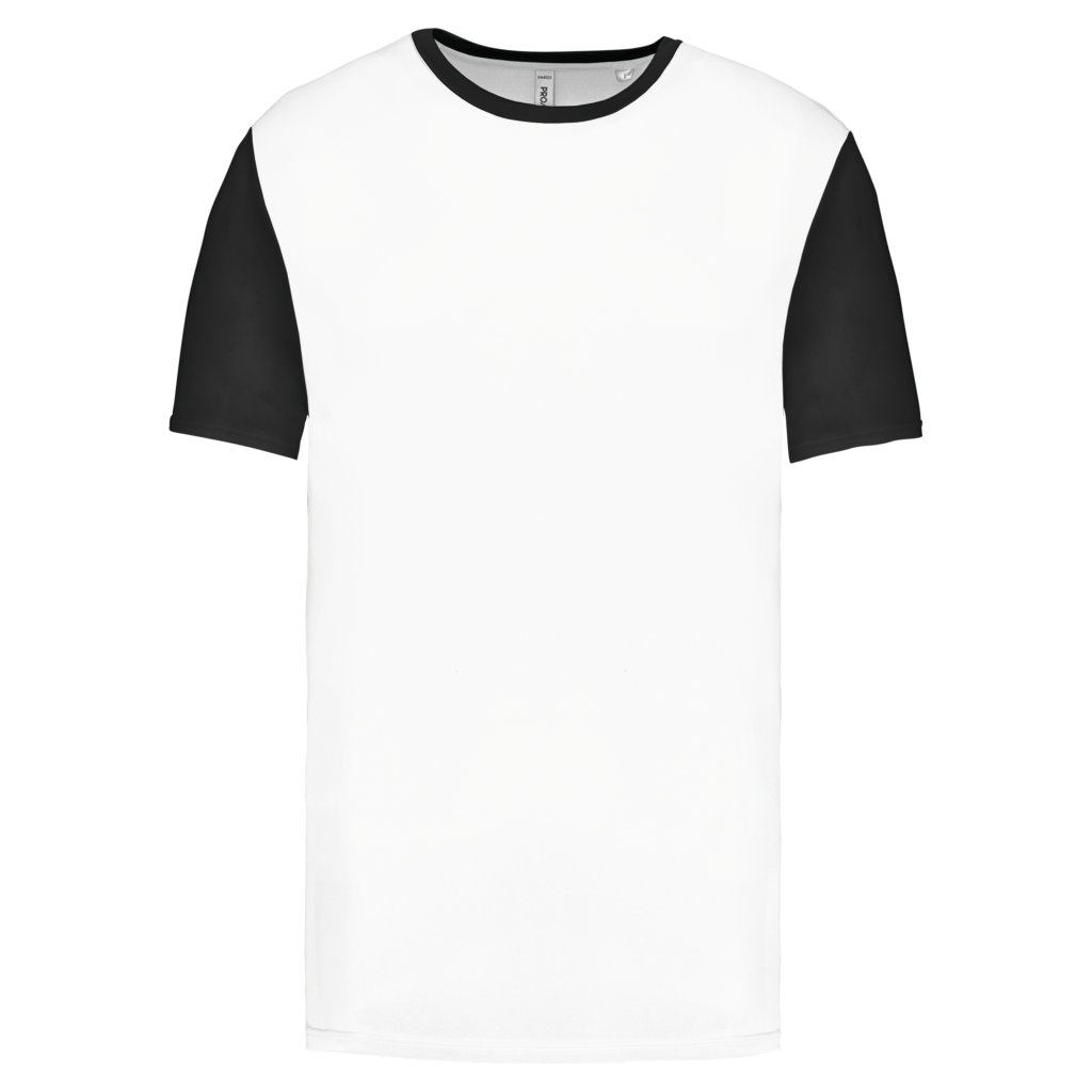 Maillot multisport manches courtes bicolore unisexe