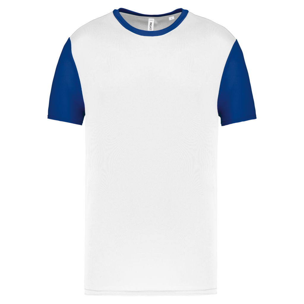 Maillot multisport manches courtes bicolore unisexe