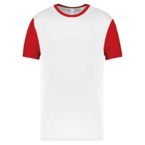 Maillot multisport manches courtes bicolore unisexe