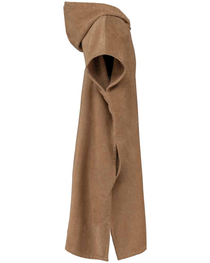Poncho éponge à capuche unisexe