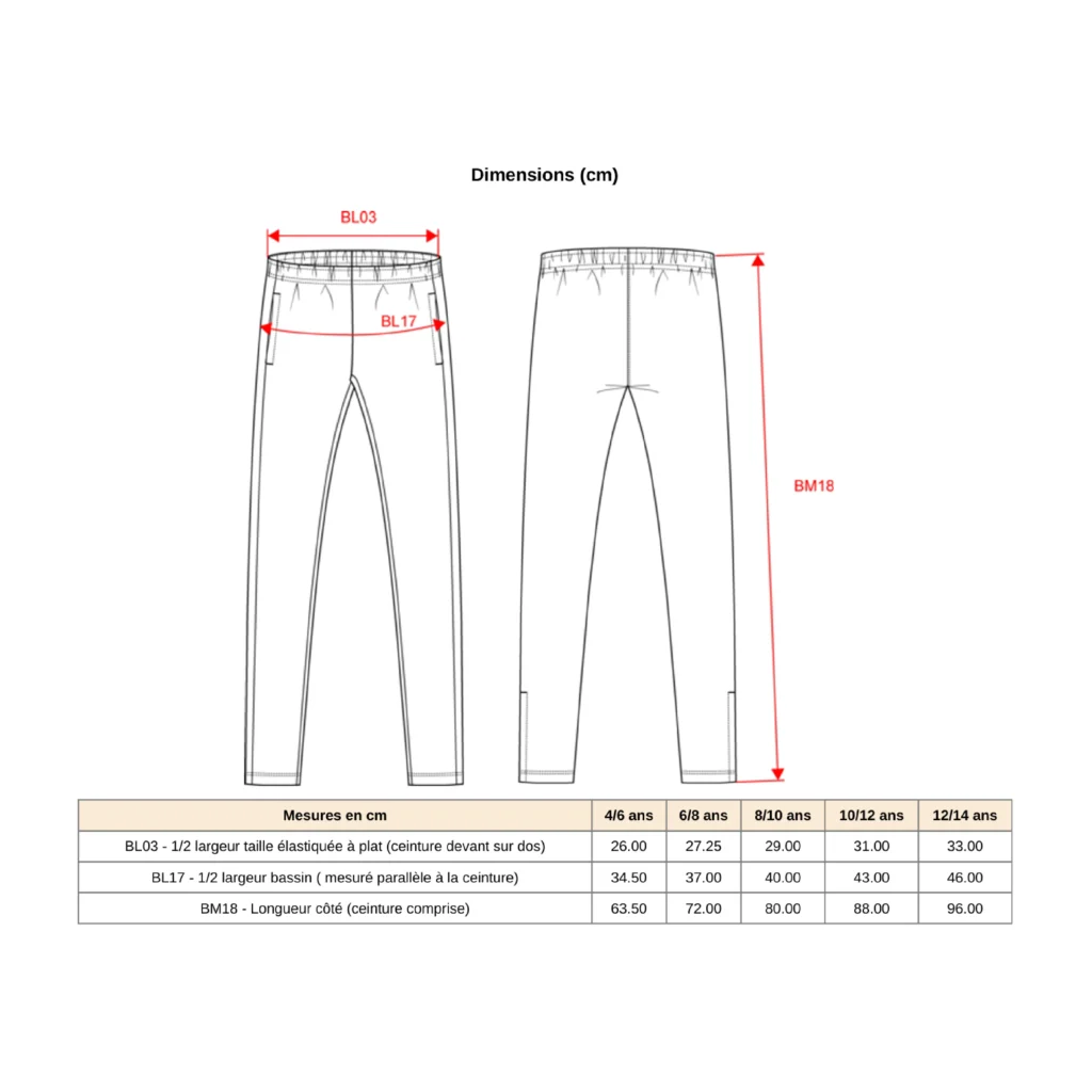 Pantalon d'entrainement polyester - Enfant