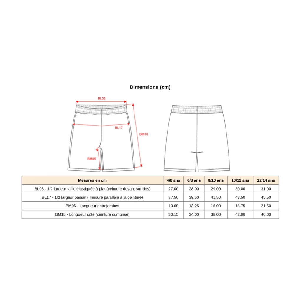 Short d'entrainement polyester - Enfant