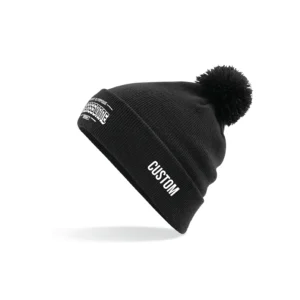 Bonnet à pompom brodé - Enfant