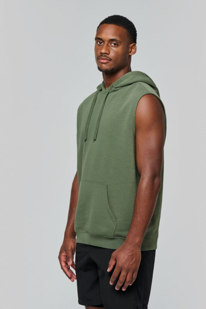 Sweat-shirt à capuche sans manches unisexe