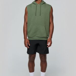Sweat-shirt à capuche sans manches unisexe